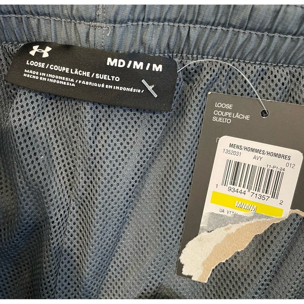 NEW Under Armour Vital Woven Training Pants Mens Medium Gray Loose Mesh Lined - Picture 4 of 10